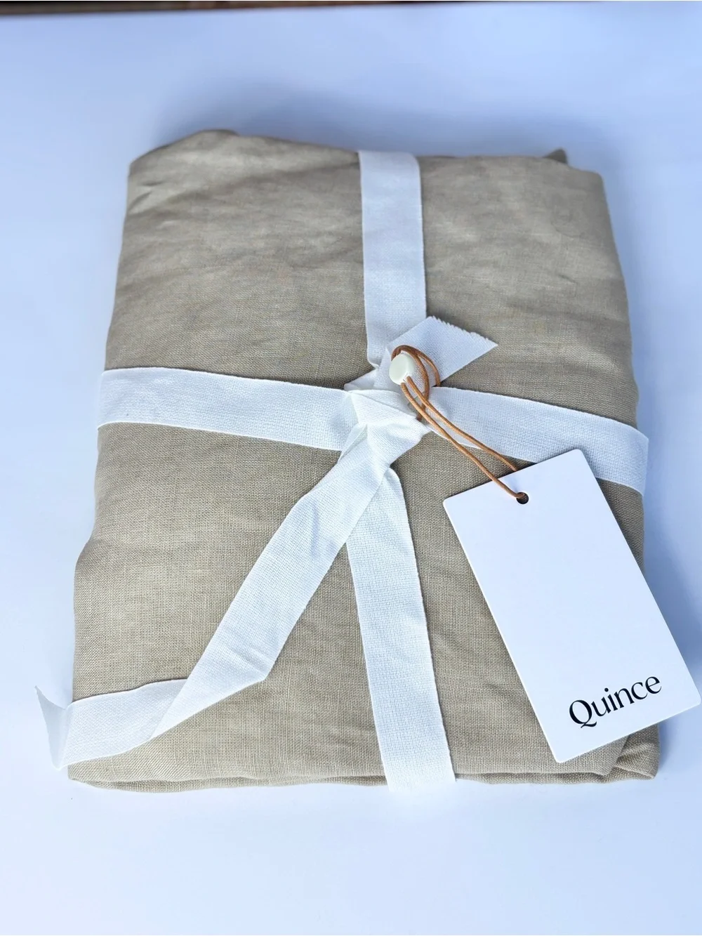 Quince European Linen Sham Set Toffee Standard Size NWT